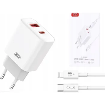 Síťová nabíječka XO 20W 2x USB USB-C Quick Charge PD