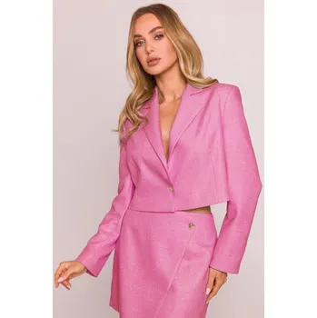 Elegantní krátké sako MOE M853 fuchsiové EU velikost: M