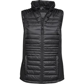 Dámská vesta Tee Jays Softshellová prošívaná vesta Bodywarmer s polstrováním Barva: černá - černá, Velikost: 3XL TJ9625