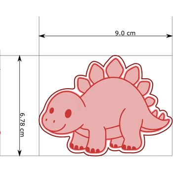 Vykrajovátko Naše Vykrajovátko Dinosaur 4 - sada vykrajovátko + razítko Velikost: 9 cm Vykrajovátko