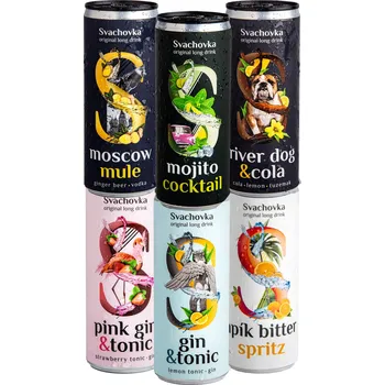 Míchaný nápoj Destilérka Svach (Svachovka) Degustační 6-pack koktejlů 6x0,25l