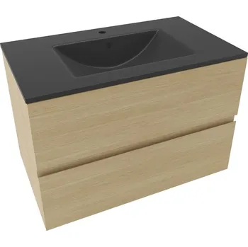 Koupelnový nábytek Koupelnová skříňka s umyvadlem Naturel Verona 80x50x45,5 cm světlé dřevo mat VERONA80SDU4