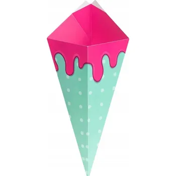 Jednorázové nádobí Kornout na hranolky a omáčku v mátové barvě