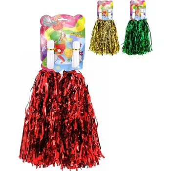 Karnevalový doplněk Pompony třásně set 2ks mávátko sportovní na fandění různé barvy