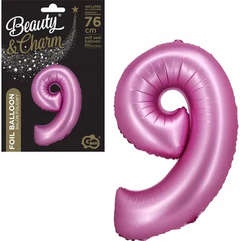 Balónek NAROZENINOVÉ BALÓNKY ČÍSLICE 9 Růžová 76 cm GoDan Krásná DEKORACE Párty Balónky