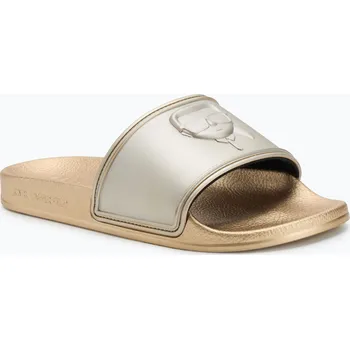 Dámské pantofle Dámské nazouváky KARL LAGERFELD Kondo 2.0 NFT Relief gold rubber