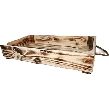 Úložný box Genex Bedýnka PN2 nízká s opalem 44 × 26 × 7 dřevěná