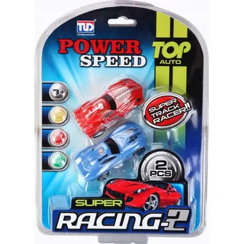 autíčko Sada autíček, vozidel, závodní dráha se smyčkami + 2 autíčka