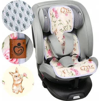 Příslušenství pro přepravu dětí Vložka proti pocení BABYMAM SUPER AIR 3D do autosedačky/kočárku - Tajemná zahrada