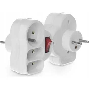 Elektrická zásuvka Elektrická Zásuvka rozbočka LTC bílá