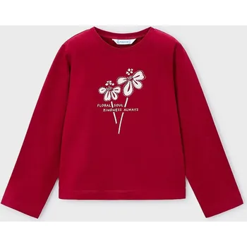 Chlapecké tričko Bavlněné tričko s dlouhým rukávem Mayoral 178.6K.Mini.9BYA červená 33X, vel. 128