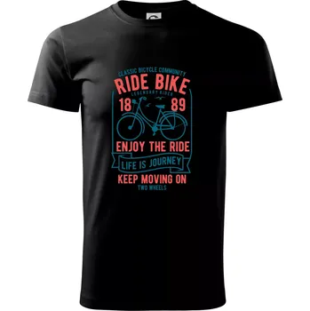 Pánské tričko Ride Bike enjoy the ride - Triko extra velké (5-8XL) - 8XL ( Černá )