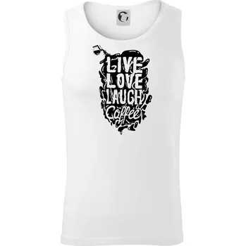 Live love laugh coffee - Tílko pánské Core - L ( Bílá )