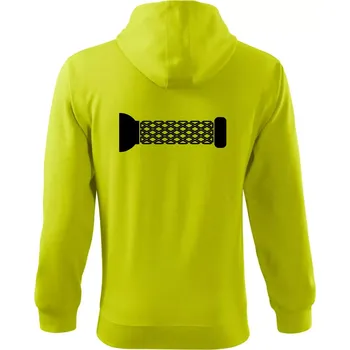 Pánská móda Cyclo grip - Mikina s kapucí na zip trendy zipper - S ( Limetková )