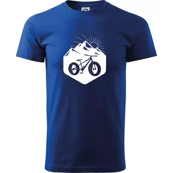 Pánské tričko Fatbike hory - Triko extra velké (5-8XL) - 7XL ( Královská modrá )