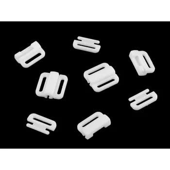 Plavkové zapínání šíře 10 mm plastové bílá 20 pár