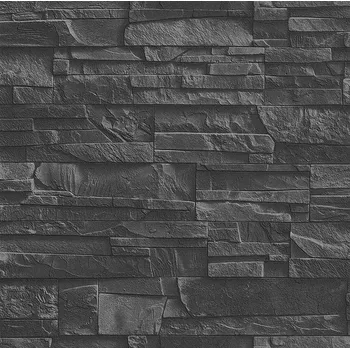 Tapeta RASCH | Vliesová tapeta na zeď TOP Collection 475036 | 0,53 x 10,05 m | černá, šedá + Černá, šedá vliesová tapeta na stěnu 475036 v rozměru 0,53 x 10,05 m