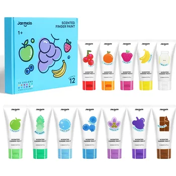 Dřevěná hračka Jarmelo Prstové barvy s vůní 12 ks