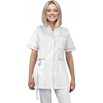 Zdravotnický oděv Dámská zdravotní žaket bílá/amarantová zástěra vel. 36