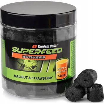 SuperFeed Háčkové Pelety Fatty Pellet 14mm/150g Halibut & Jahoda