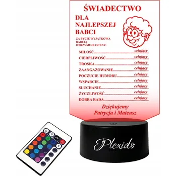 Lampička Dárek ke Dni babiček Lampička na psací stůl Soška Led pro babičku Gravírování