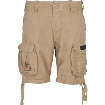 Pánská móda SURPLUS Kraťasy AIRBORNE VINTAGE s nášivkou KHAKI