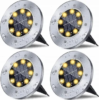 Venkovní osvětlení Solární lampa zapichovací Ineox stříbrná 11 cm 4 ks