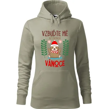 Pánská mikina Dámská mikina Vzbuďte mě Velikost (žena): L, Vyberte barvu: Světlá khaki