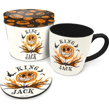 Keramický hrnek s kovovým okrajem 315 ml Městečko Halloween, King Jack