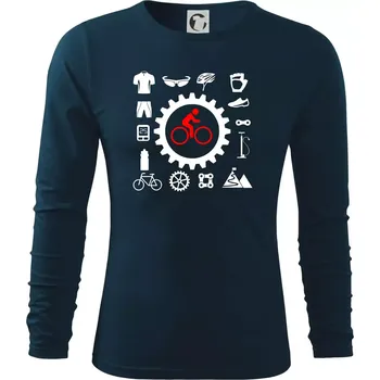 Pánské oblečení Vše pro cyklistiku - Triko s dlouhým rukávem FIT-T long sleeve - M ( Námořní modrá (velmi tmavá - téměř černá) )