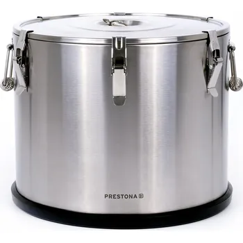 Termobox Termoska k přepravě potravin 50 l z nerezové oceli s podstavcem z umělé hmoty | PRESTONA, P59150