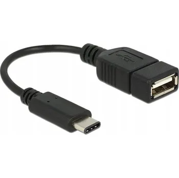 Datový kabel Adaptér USB Type-C na USB-A Delock 65579 černý 15 cm