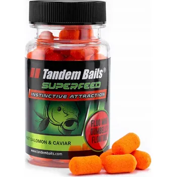 Boilies SuperFeed Fluo Mini Dumbells Plovoucí 30g Fatty Salmon & Caviar (Losos a Kaviár)