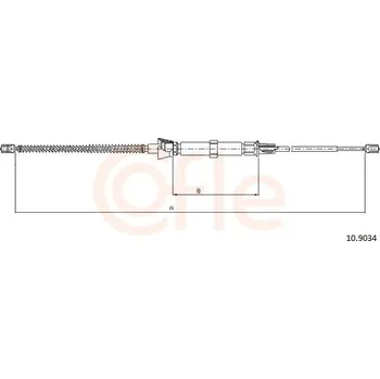 Auto-moto Tažné lanko, parkovací brzda COFLE 92.10.9034