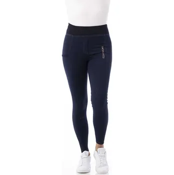 Jezdecké kalhoty EQUITHÈME Legíny jezdecké Lola Equithème, s gripem na kolenou, dětské, navy 14 let