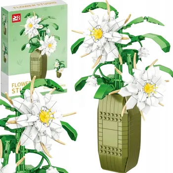 ostatní stavebnice UMĚLÉ KVĚTY STAVEBNÍ STAVEBNICE KVĚTINÁČ 548 3D STAVEBNÍ SADA