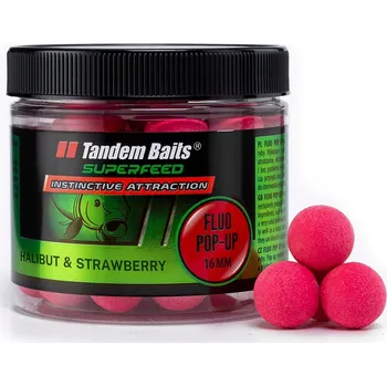 Boilies SuperFeed Fluo Pop-Up - plovoucí kuličky 16mm/70g Halibut & Strawberry