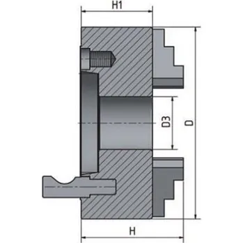Sklíčidlo BOW 4-čelisťové sklíčidlo s nezávisle stavitelnými čelistmi o250mm Camlock 6, 3442884