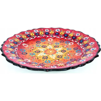 Talíř TALÍŘE, JÍDELNÍ TALÍŘ, OZDOBNÝ, ORIENTÁLNÍ, MALOVANÁ TURECKÁ KERAMIKA