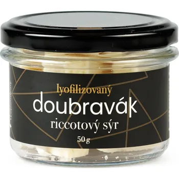 Lyopotraviny s.r.o. Lyofilizovaný DOUBRAVÁK - ricottový sýr - ve skle Hmotnost balení: 50 g