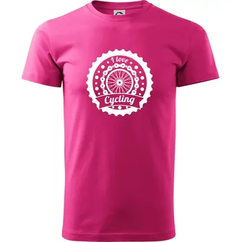 Pánská móda I love cycling - kolo - Klasické pánské triko vyšší gramáže - 2XL ( Purpurová )