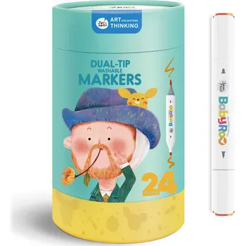 Oboustranné fixy se dvěma hroty 24 ks