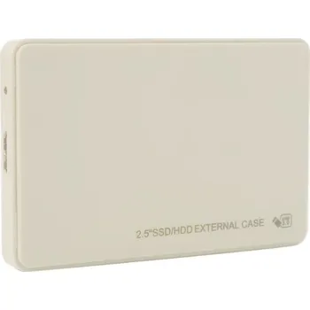 Ukládání dat Pouzdro USB 3.0 pro 2.5" SATA SSD disk, krémově bílé