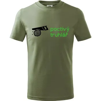 Poctivý Truhlář - Tričko dětské bavlněné - 104-110cm / 3-4 roky ( Khaki )