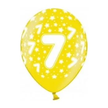 Balónek Balónky Strong k 7. narozeninám metalické mix 30cm 50 Ks