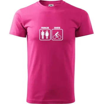 Pánská móda Problém - Kolo - Klasické pánské triko vyšší gramáže - M ( Purpurová )