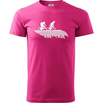 Cyclo duo - Klasické pánské triko vyšší gramáže - S ( Purpurová )