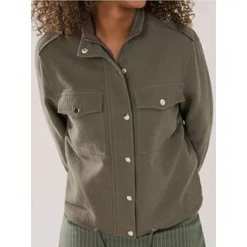 Dámský kabát Sinsay - Bavlněná bunda - zelená - 080FJ-78X - 080FJ-78X-S