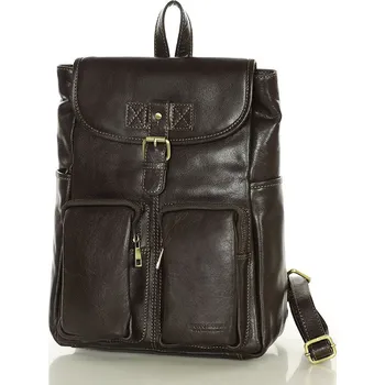 Městský batoh MARCO MAZZINI Tmavě hnědý dámský kožený batoh (vs111c) Velikost: ONE SIZE