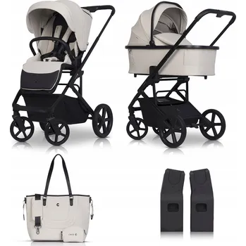 Kočárek KOČÁREK PRO DĚTI 2V1 CAVOE MOI XL SADA ADAPTÉRŮ TAŠKA FÓLIE MOSKYTIÉRA ++